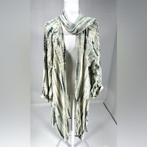 pqLA long duster cardigan tie dye oversized size S